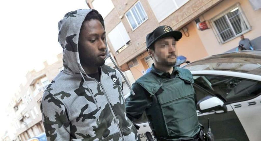 Rubén Semedo, en el momento de su detención por la Guardia Civil.