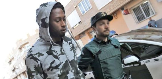 Rubén Semedo, en el momento de su detención por la Guardia Civil.