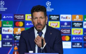 El Cholo Simeone durante la conferencia de prensa.