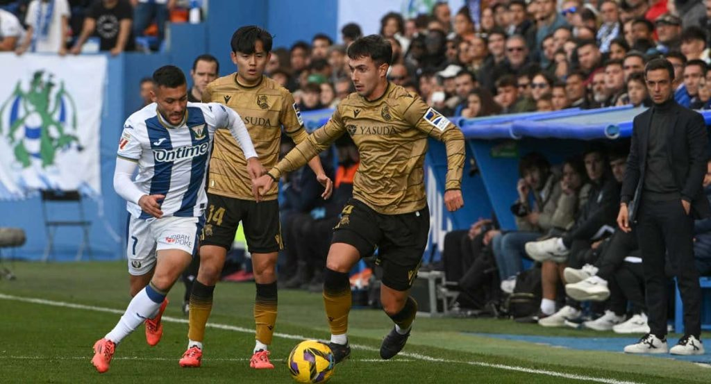 Martín Zubimendi, durante el partido ante el Leganés.
