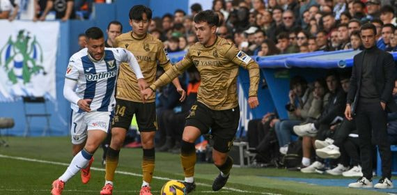Martín Zubimendi, durante el partido ante el Leganés.