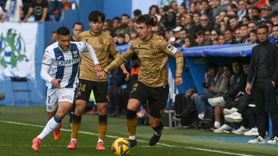 Martín Zubimendi, durante el partido ante el Leganés.