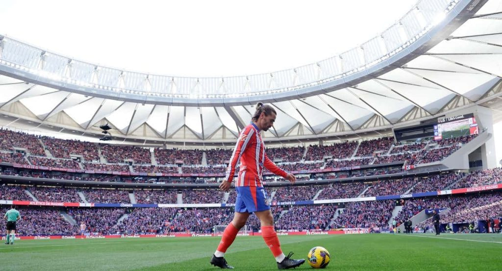 Antoine Griezmann durante el partido contra el Getafe celebrado en el Riyadh Air Metropolitano.