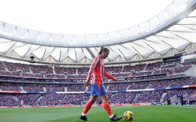 Antoine Griezmann durante el partido contra el Getafe celebrado en el Riyadh Air Metropolitano.