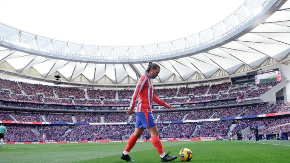 Antoine Griezmann durante el partido contra el Getafe celebrado en el Riyadh Air Metropolitano.