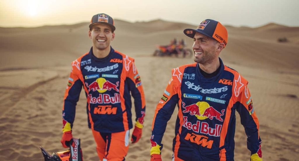 Kevin y Luciano Benavides, en el desierto.