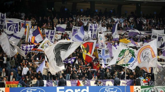 Imagen de archivo del fondo Sur del Santiago Bernabéu donde se colocaban la mayorías de ultras de Real Madrid.