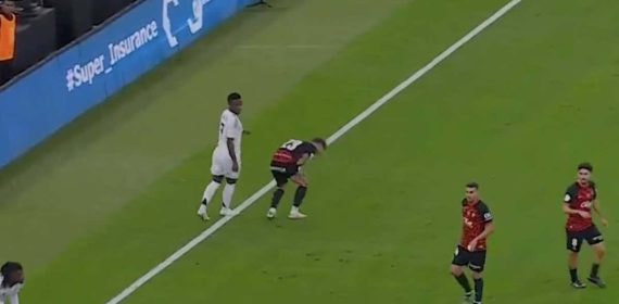 Vinicius, en un partido con el Real Madrid.