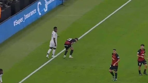 Vinicius, en un partido con el Real Madrid.