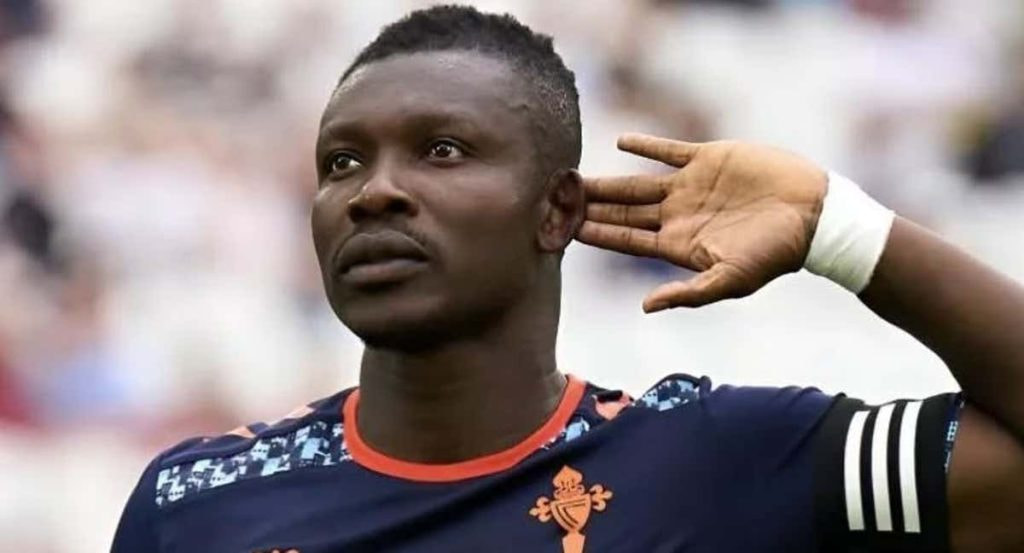 Aidoo en un partido con el Celta.