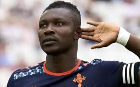 Aidoo en un partido con el Celta.
