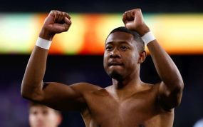 Alaba celebra la victoria en Valladolid.