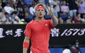 Alejandro Davidovich Fokina durante su participación en el Open de Australia 2025.