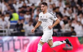 Raúl Asencio, durante el Real Madrid-Mallorca.