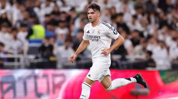 Raúl Asencio, durante el Real Madrid-Mallorca.