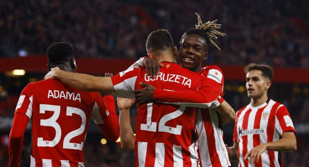 El Athletic Club celebrando un gol en LaLiga. También quiere festejar en la Europa League.