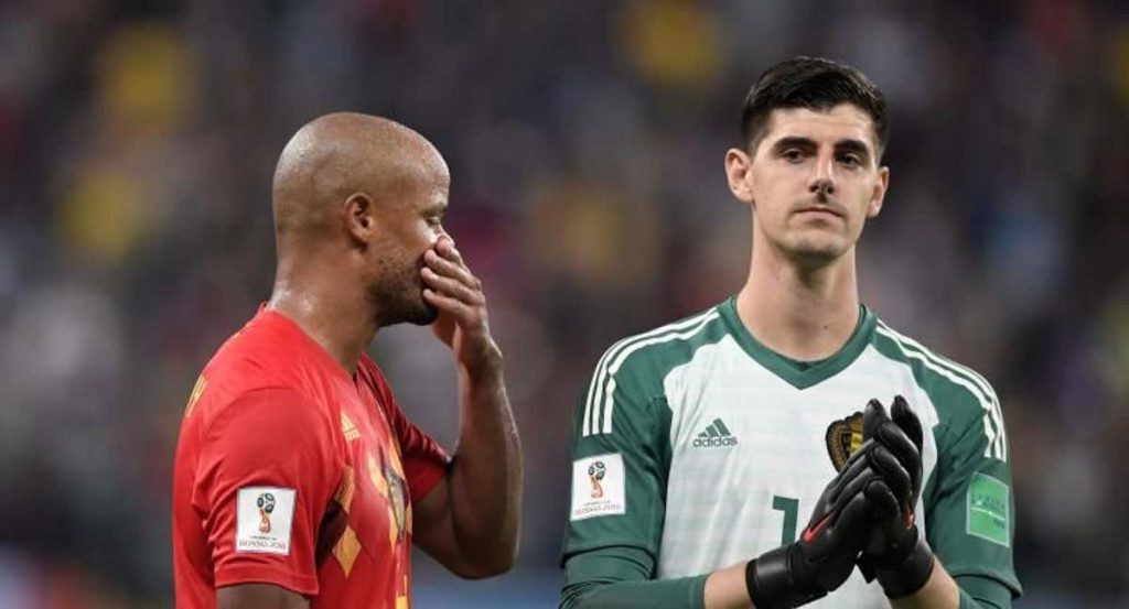 Thibaut Courtois, en un partido con Bélgica en 2018.