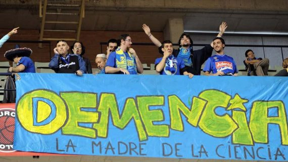 Miembros de la Demencia durante un partido ante el Murcia.