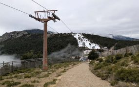 Así luce estos días la estación de esquí del Puerto de Navacerrada.