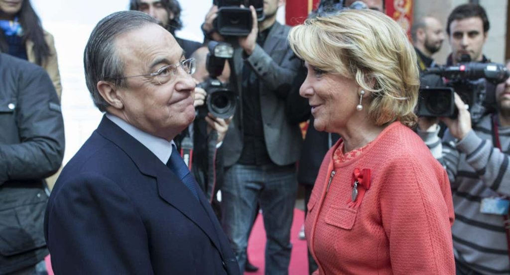 Florentino Pérez y Esperanza Aguirre en una imagen de 2013.