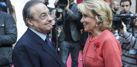 Florentino Pérez y Esperanza Aguirre en una imagen de 2013.