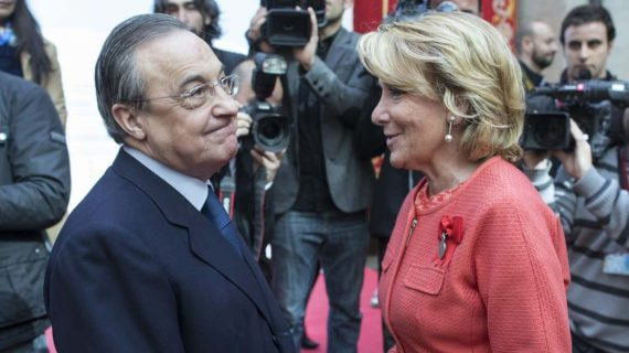 Florentino Pérez y Esperanza Aguirre en una imagen de 2013.