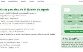 La oferta de FutbolJobs.