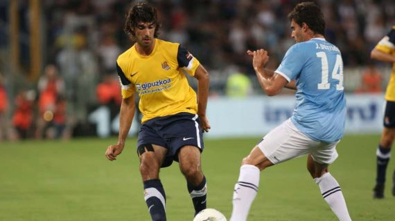Javi Garrido se enfrentó a la Real Sociedad siendo jugador de la Lazio.