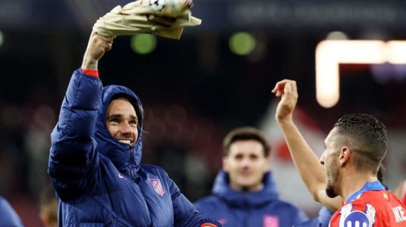 Griezmann celebra en Salzburgo.