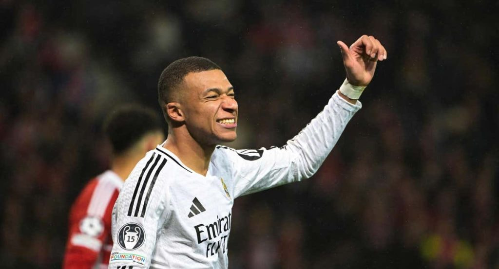 Mbappé, en el partido ante el Brest.