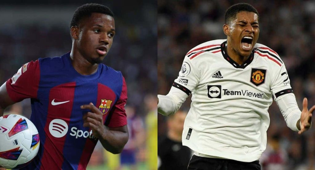 Ansu Fati y Rashford.
