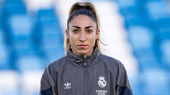 Olga Carmona, jugadora del Atlético de Madrid, durante un partido.