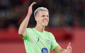 Dani Olmo, en partido del FC Barcelona esta misma temporada.