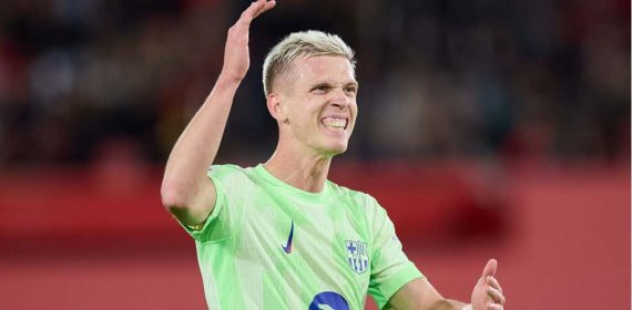 Dani Olmo, en partido del FC Barcelona esta misma temporada.