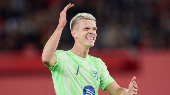 Dani Olmo, en partido del FC Barcelona esta misma temporada.