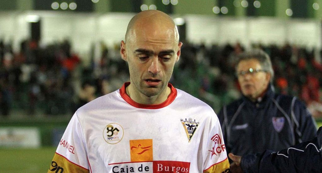 Pablo Infante, en su tiempo en el Mirandés.