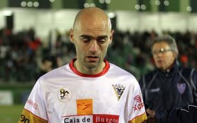 Pablo Infante, en su tiempo en el Mirandés.