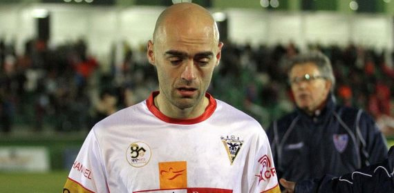 Pablo Infante, en su tiempo en el Mirandés.