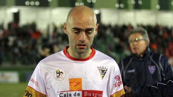 Pablo Infante, en su tiempo en el Mirandés.