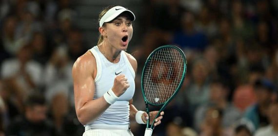 Paula Badosa durante el Open de Australia 2025.