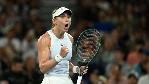 Paula Badosa durante el Open de Australia 2025.