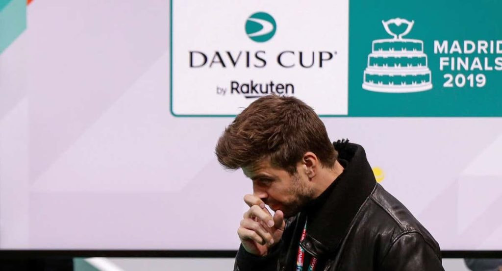 Gerard Piqué en la Copa Davis.
