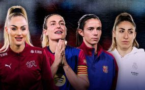 Alisha Lehmann, Alexia Putellas, Aitana Bonmatí y Olga Carmona.