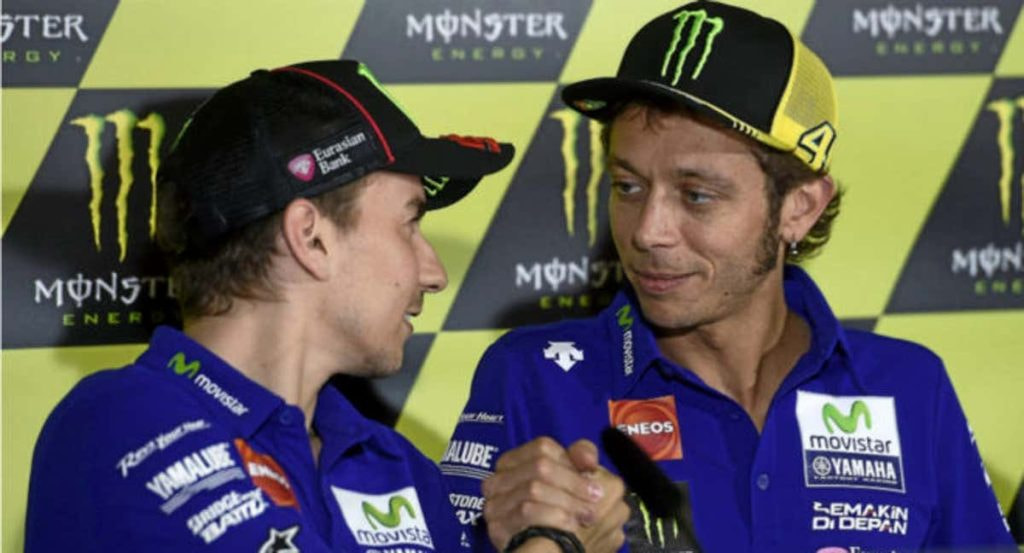 Jorge Lorenzo y Valentino Rossi en Yamaha.