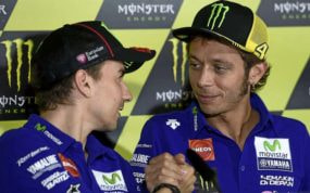 Jorge Lorenzo y Valentino Rossi en Yamaha.