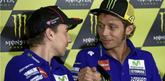 Jorge Lorenzo y Valentino Rossi en Yamaha.