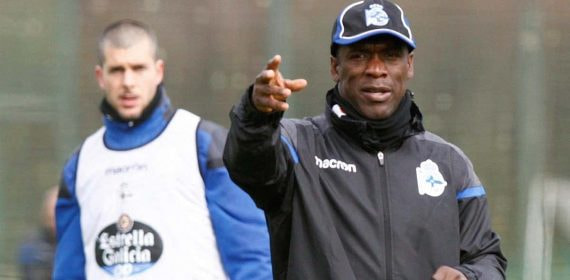 Seedorf, en un entrenamiento con el Deportivo.
