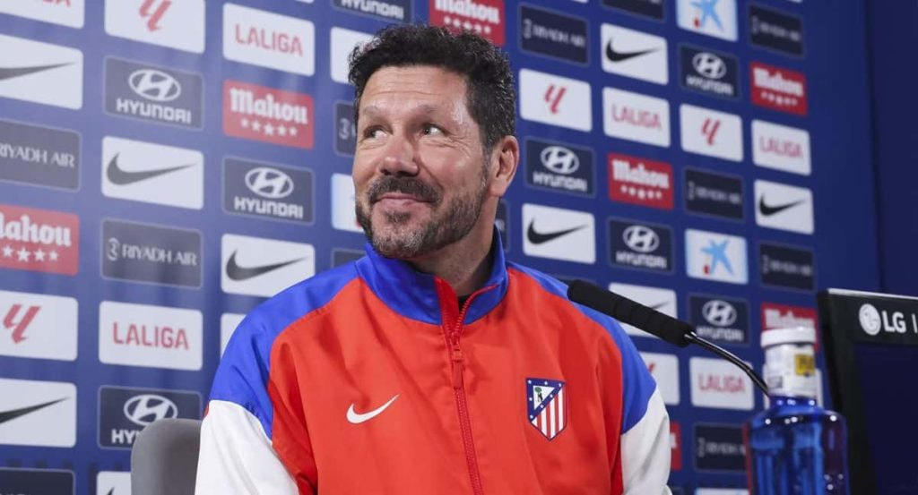 Diego Pablo Simeone en rueda de prensa.