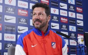 Diego Pablo Simeone en rueda de prensa.