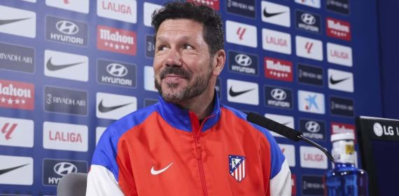Diego Pablo Simeone en rueda de prensa.